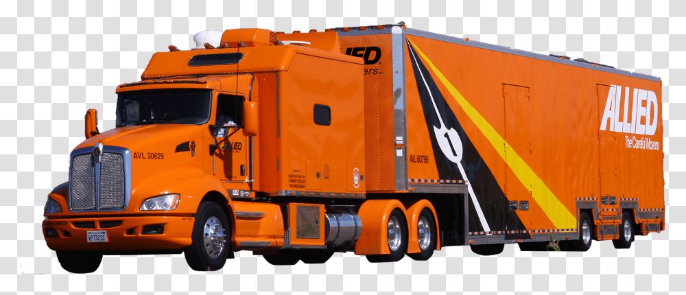 Allied Moving Trailer, Truck, Vehicle, Transportation, Trailer Truck Transparent Png