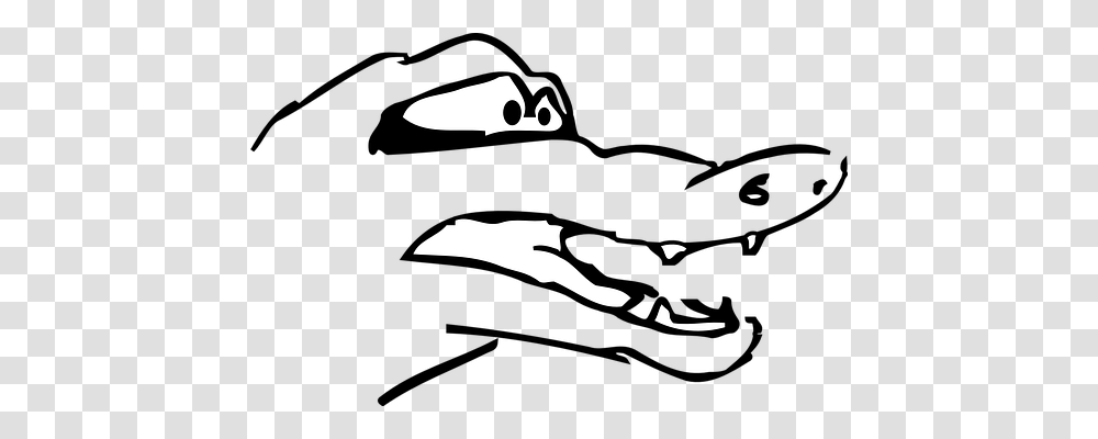 Alligator Emotion, Stencil, Silhouette Transparent Png