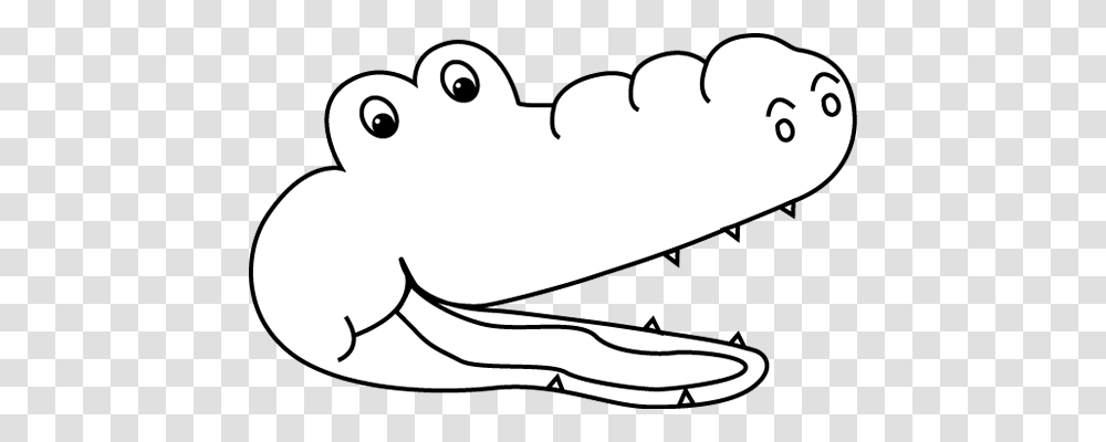 Alligator Clipart Black And White, Animal, Mammal Transparent Png