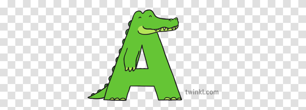 Alligator Illustration Twinkl Cartoon, Text, Alphabet, Number, Symbol Transparent Png