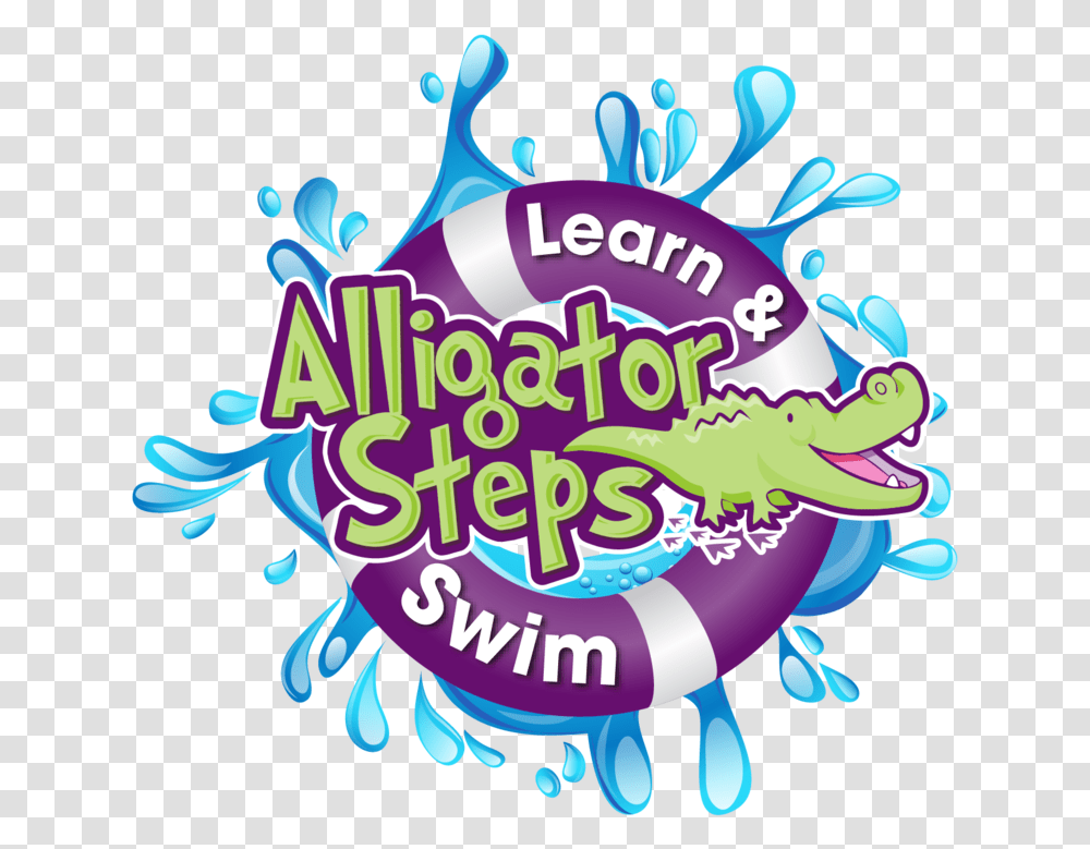 Alligator Steps Swim, Graphics, Art, Purple, Text Transparent Png