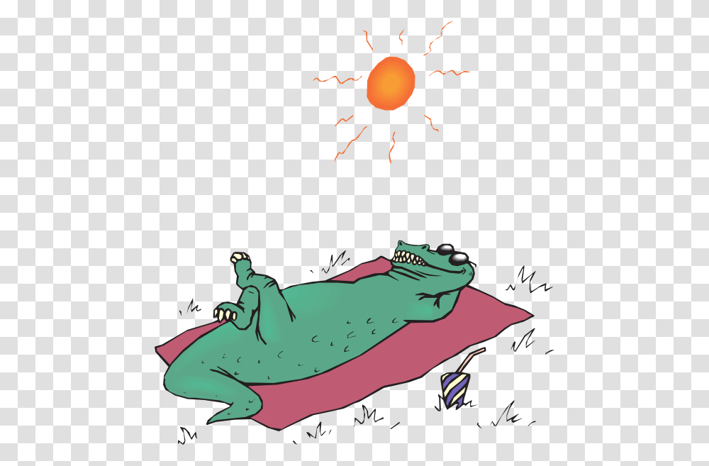 Alligator Sunbathing Svg Clip Arts Alligator Sun Bathing, Animal, Drawing, Mammal Transparent Png
