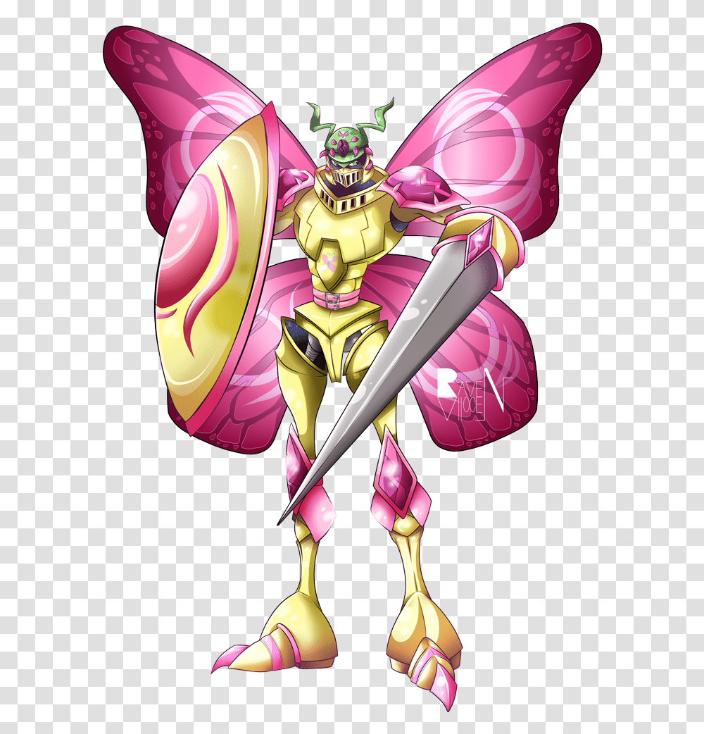 Allocen Butterfly Wings Crossover Digimon Dukemon, Toy, Graphics, Art, Manga Transparent Png