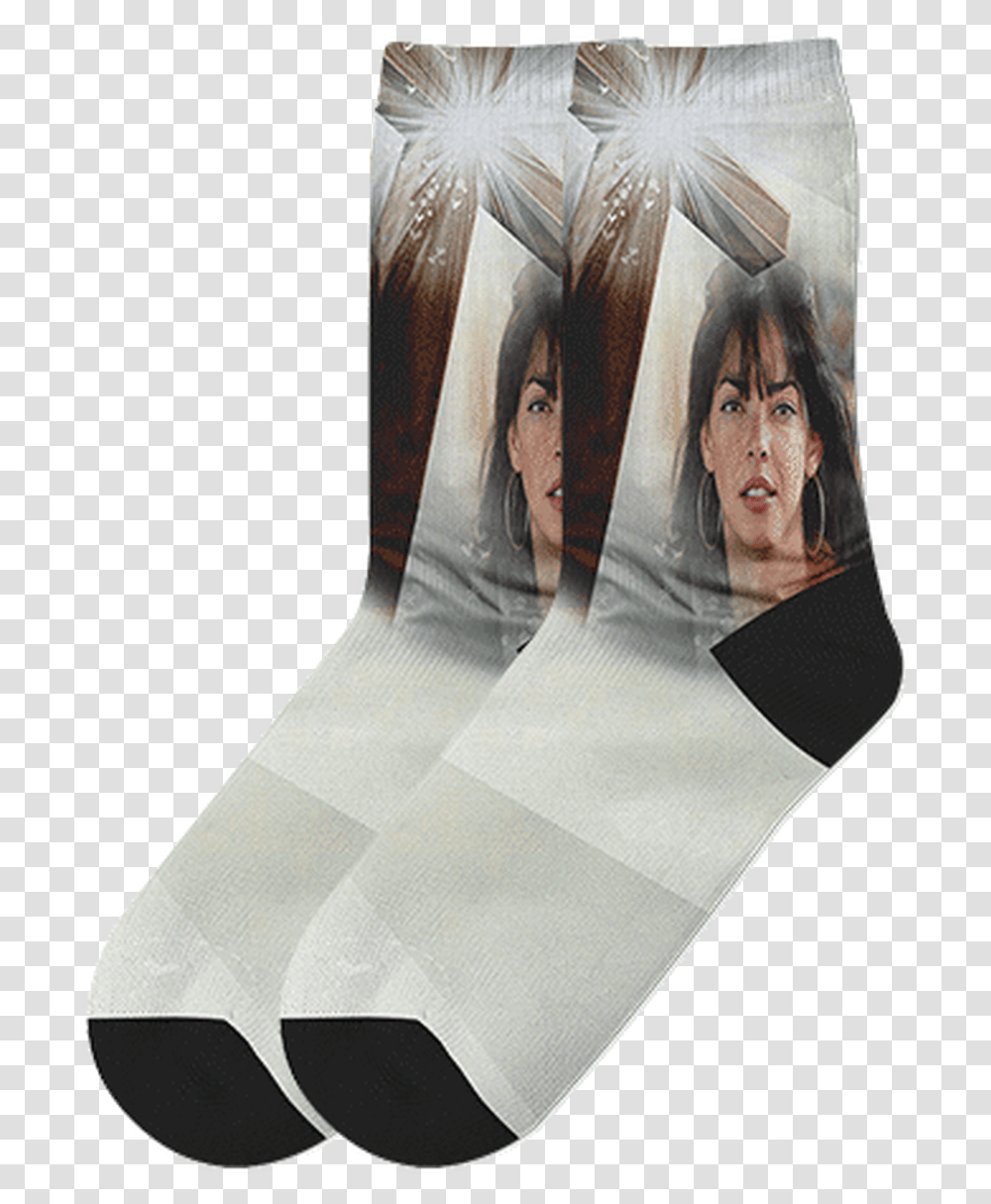 Allover Wooden Cross Socks Sock, Person, Tie, Accessories, Cushion Transparent Png