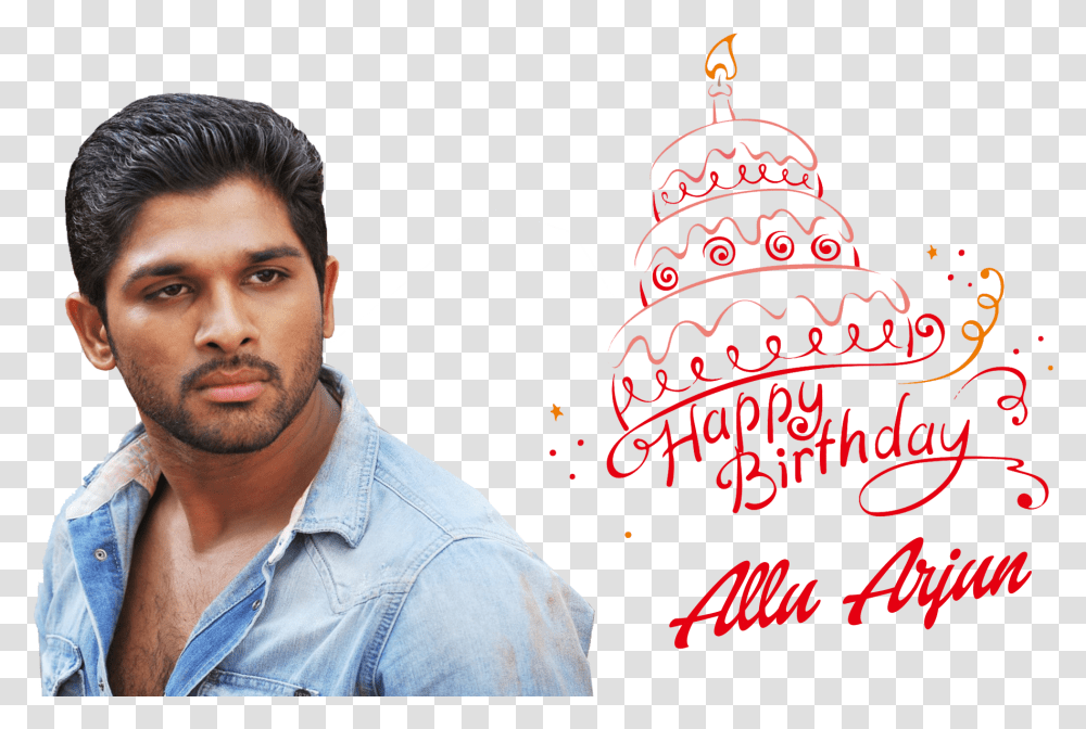 Allu Arjun File Happy Birthday Anjali Cake, Person, Human, Face, Photography Transparent Png
