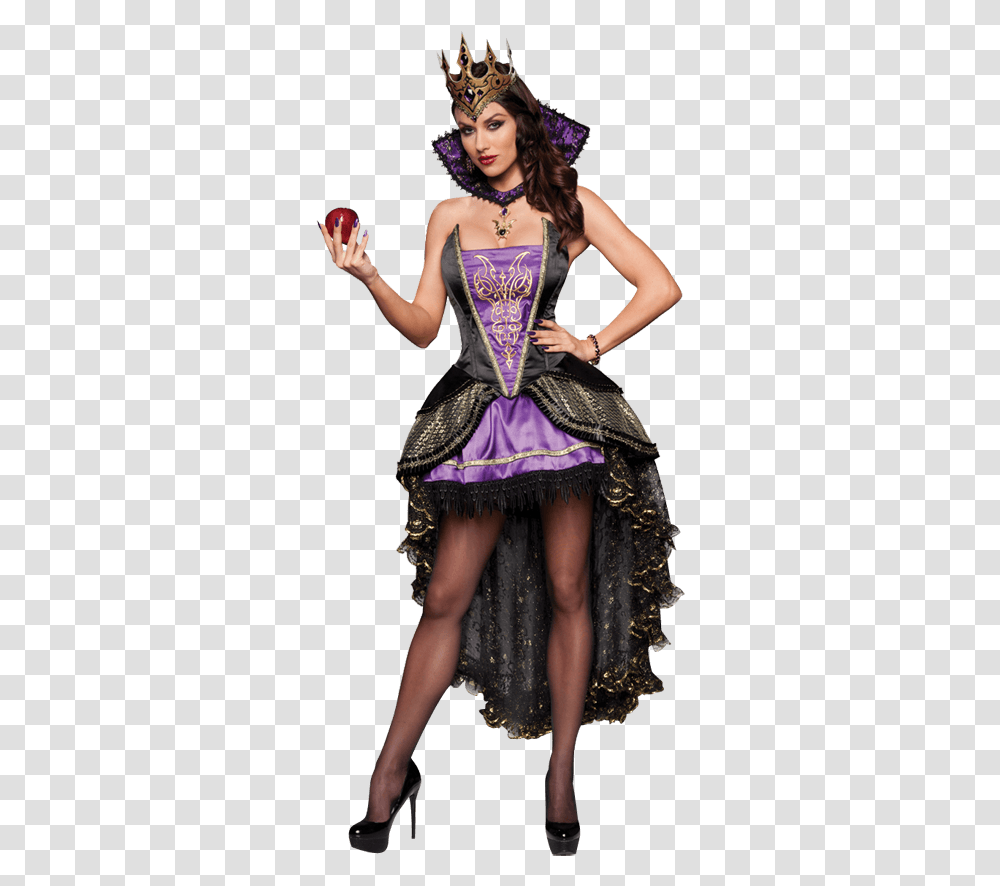 Alluring Evil Queen Womens Costume, Dress, Female, Person Transparent Png