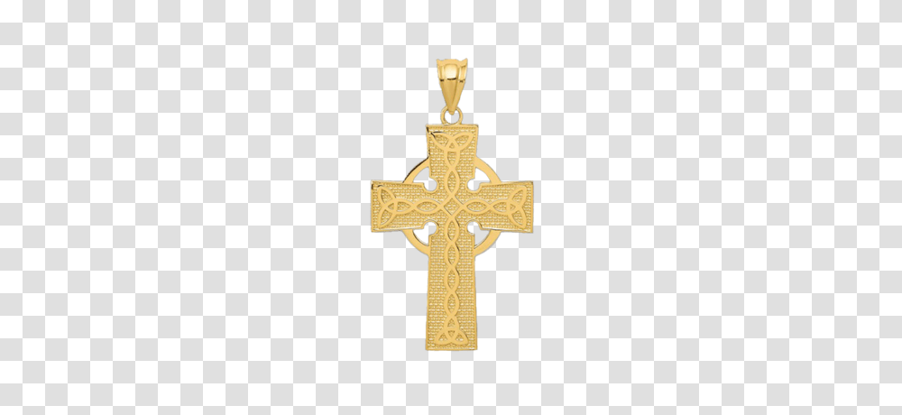 Alluring Yellow Gold Irish Cross Pendant Gracious Rose, Crucifix Transparent Png