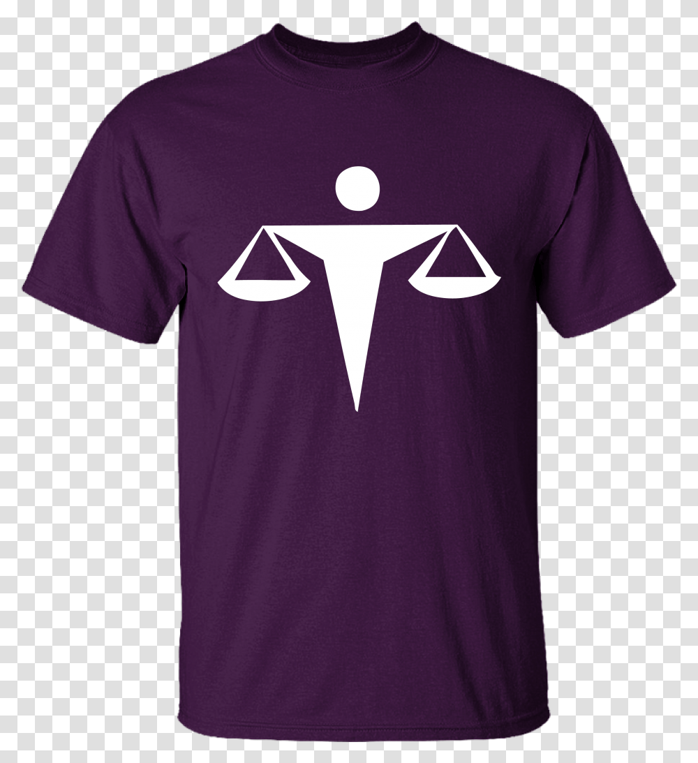 Alma Mater Round Neck Purple Law Balance Scale Unisex Fc Barcelona Fan T Shirt, Apparel, Sleeve, T-Shirt Transparent Png