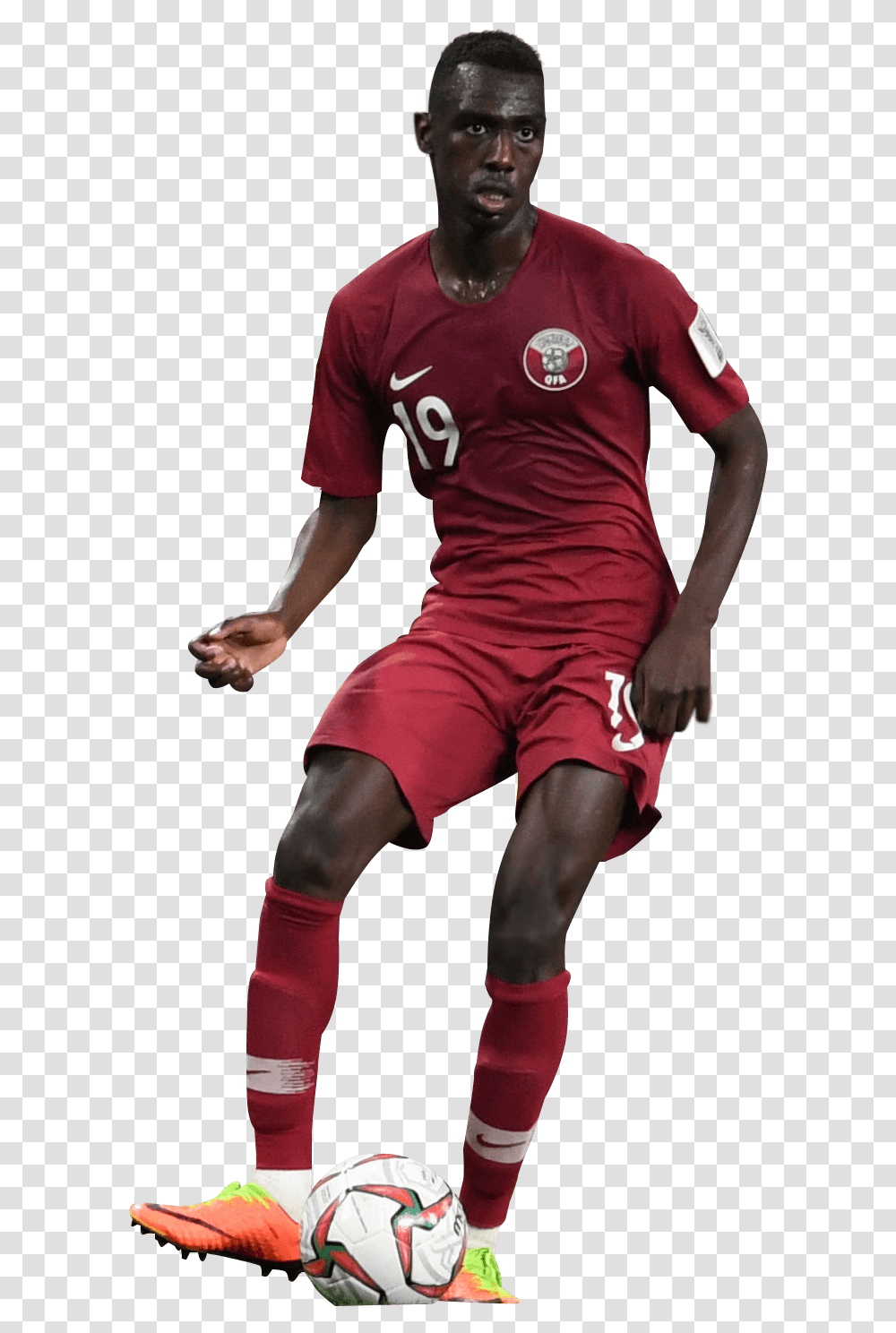 Almoez Ali Football Render 53577 Footyrenders Soccer Player, Clothing, Person, People, Soccer Ball Transparent Png