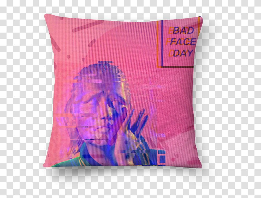Almofada Bad Face Day De Codrili Media Artna Cushion, Pillow, Person, Human Transparent Png