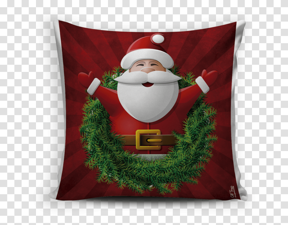 Almofada Papai Noel New Year Wishes For Father, Cushion, Pillow, Birthday Cake, Food Transparent Png