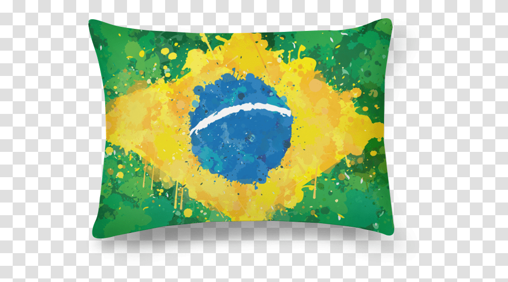 Almofada Retangular Bandeira Do Brasil De Incantiana Cushion, Nature, Outdoors Transparent Png