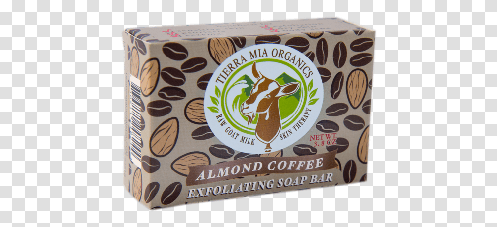 Almond Coffee Exfoliating Soap Bar Tierra Mia Organics, Label, Logo Transparent Png