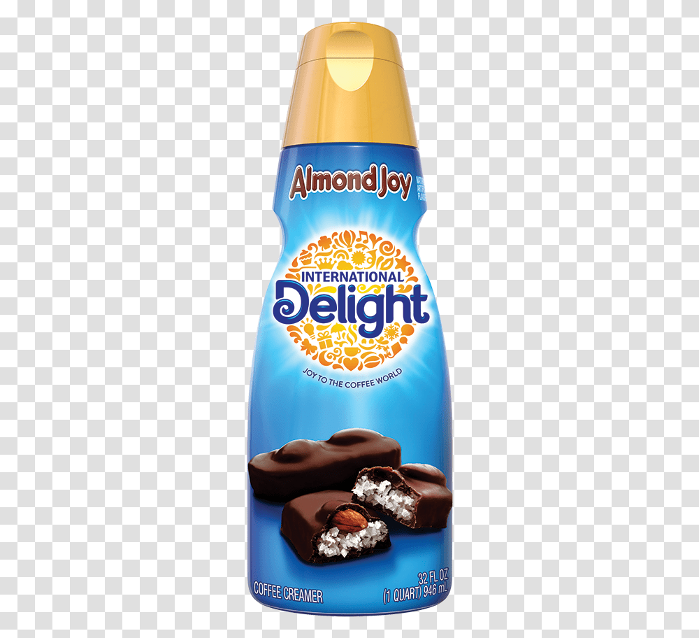 Almond Joy Coffee Creamer, Bottle, Cosmetics, Beer, Alcohol Transparent Png