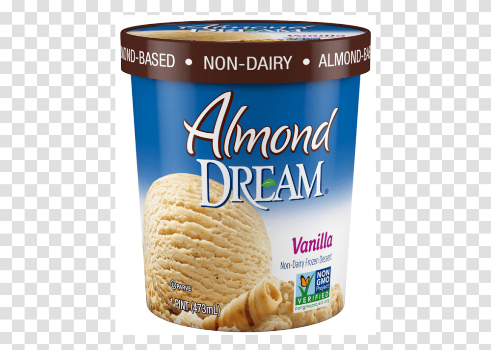 Almond Milk Ice Cream Vanilla, Dessert, Food, Creme, Plant Transparent Png