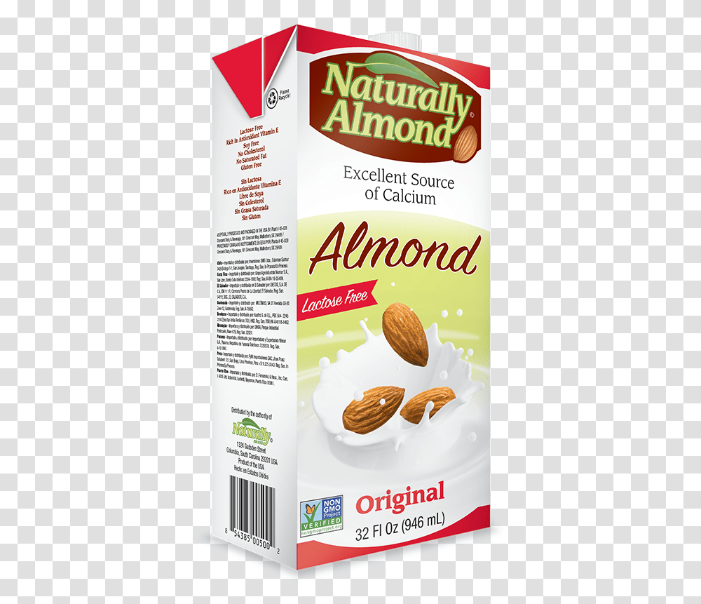 Almond Milk Original Almond Milk, Nut, Vegetable, Plant, Food Transparent Png