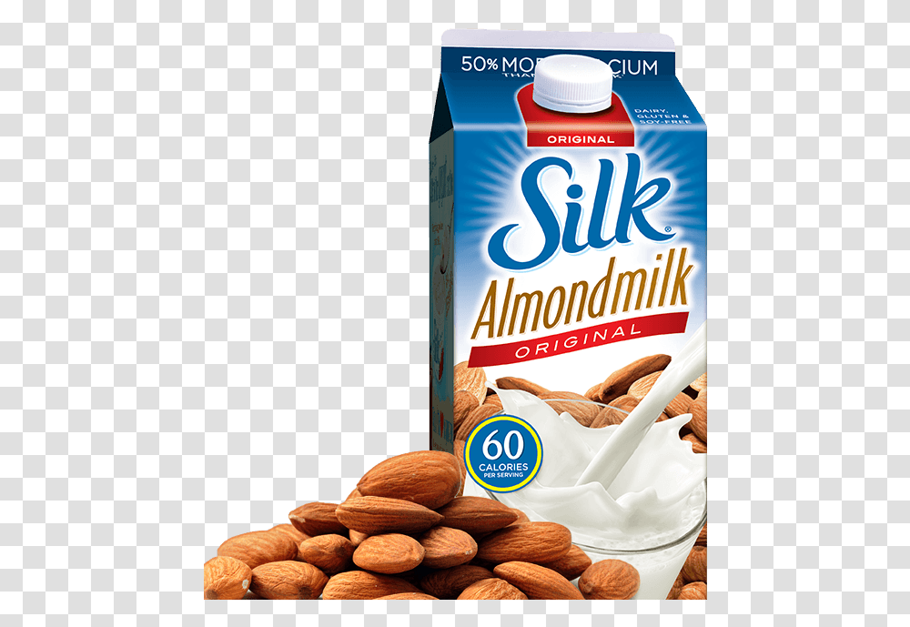 Almond Milk Silk Almond Milk, Plant, Nut, Vegetable, Food Transparent Png