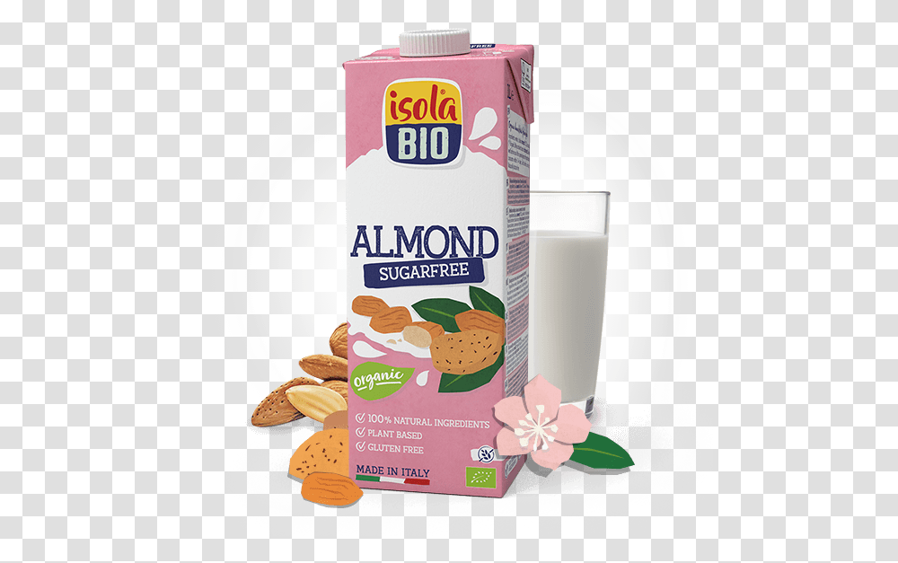 Almond Unsweetened Drink Isola Bio Rice Coconut, Milk, Beverage, Dairy Transparent Png
