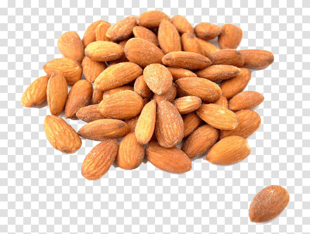 Almonds Free Badam Roasted Amp Salted, Nut, Vegetable, Plant, Food Transparent Png