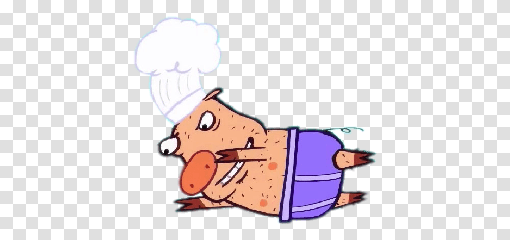 Almost Naked Animals Piggy Jumping Cartoon, Chef, Food Transparent Png