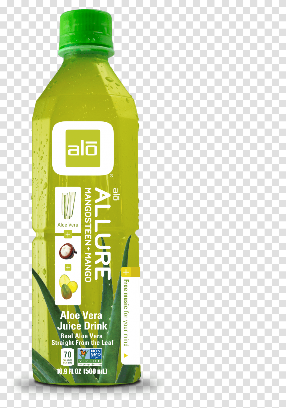 Alo Aloe Vera Juice Mango, Bottle, Beverage, Pop Bottle, Alcohol Transparent Png