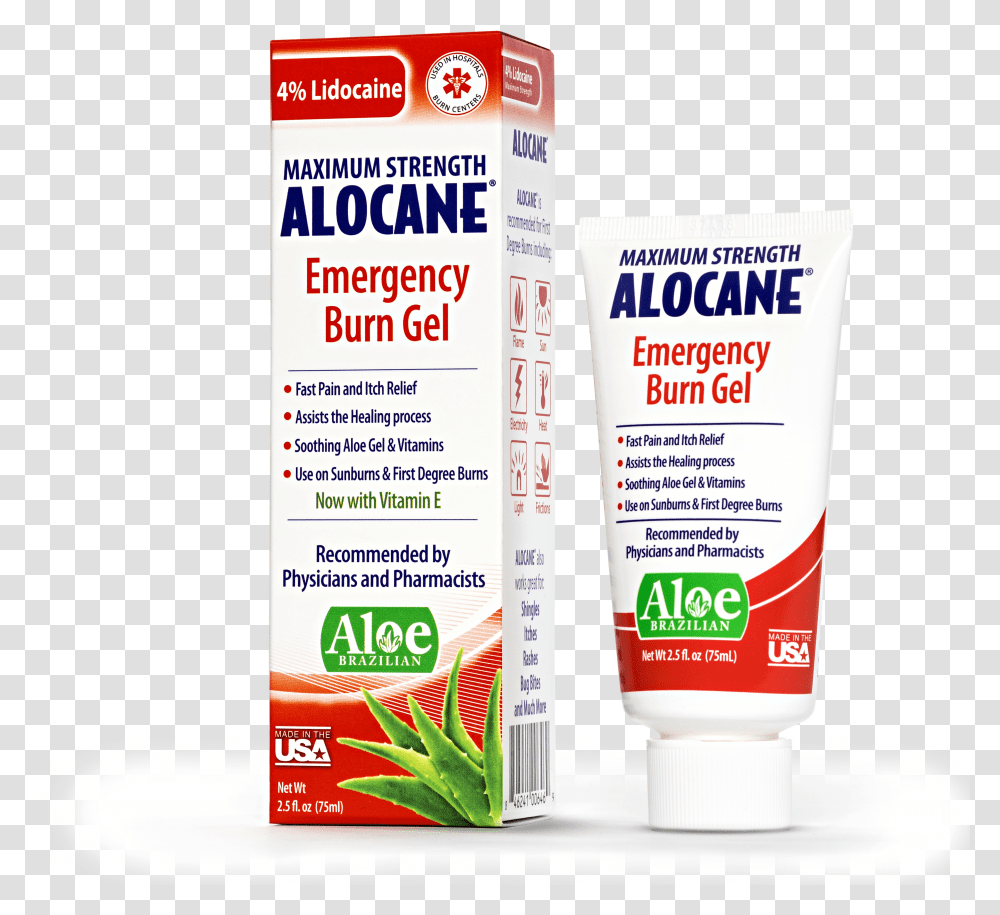 Alocane Maximum Strength Emergency Burn Gel Transparent Png