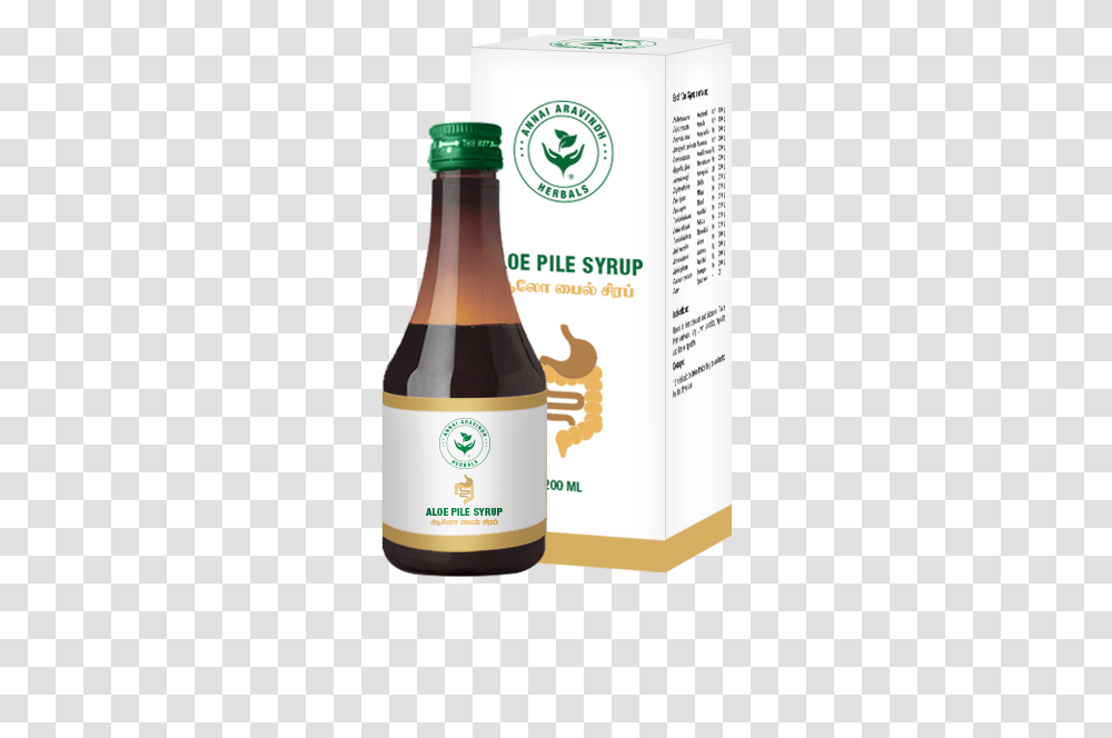 Aloe Pile Syrup Glass Bottle, Label, Seasoning, Food Transparent Png