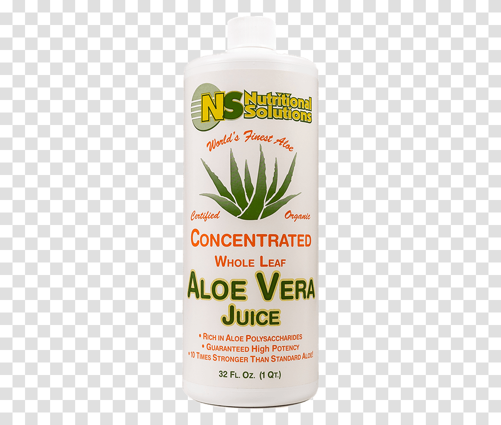 Aloe Vera Juice Concentrate 32 Fl Natural Foods, Bottle, Plant, Aluminium, Tin Transparent Png
