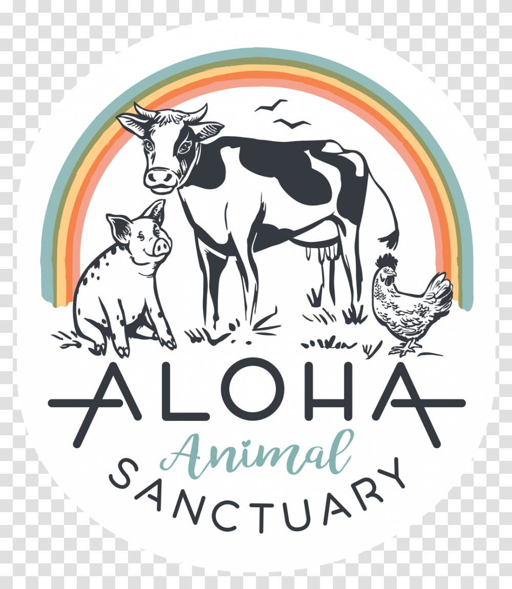 Aloha Animal Sanctuary Logo Oval Label, Bird, Mammal, Goat Transparent Png
