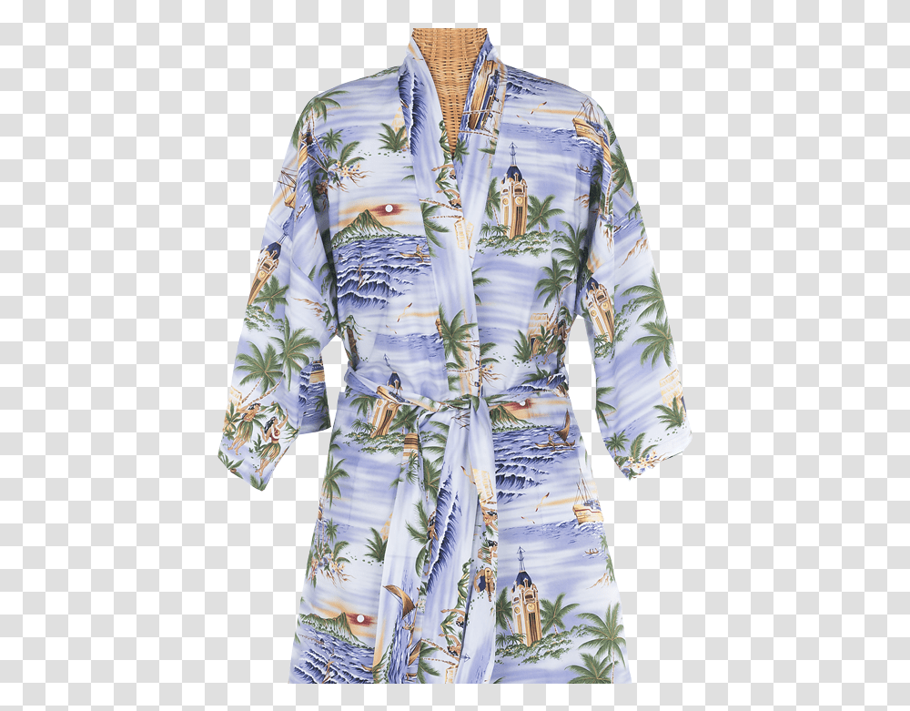 Aloha Tower Kimono Pattern, Apparel, Robe, Fashion Transparent Png