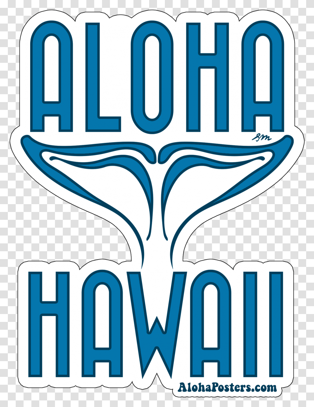 Alohaposters Aloha Whale Tail Sticker Graphic Design, Logo, Trademark Transparent Png