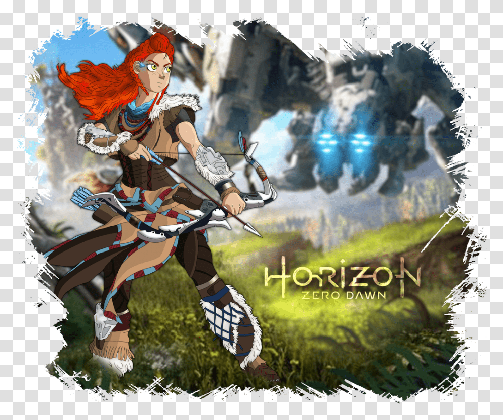 Aloy Horizon Zero Dawn Wbackground By Scottishsocialist Horizon Zero Dawn, Person, Human, Samurai, Legend Of Zelda Transparent Png