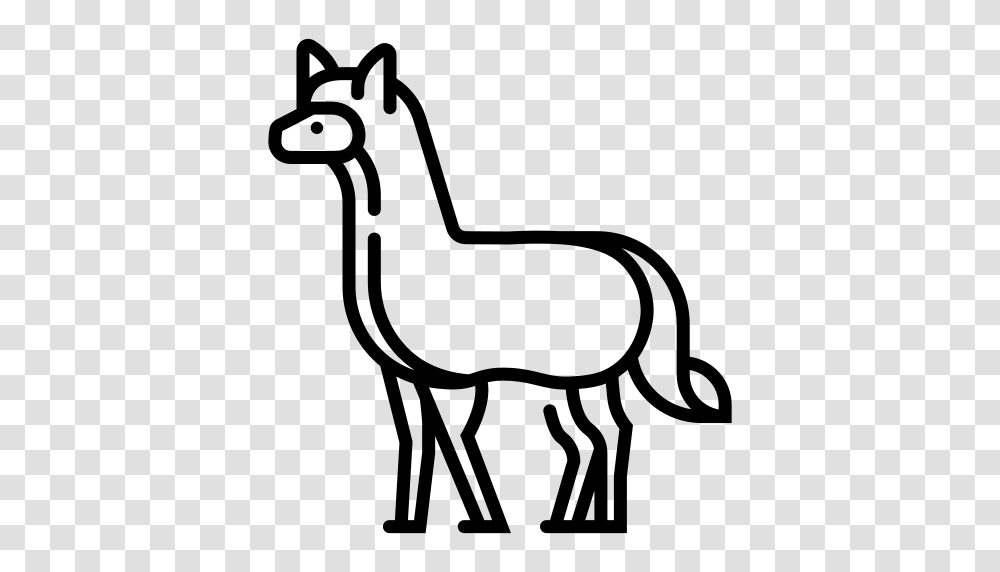Alpaca Animal Llama Mammal Wildlife Zoo Icon Free Of Zoo Line, Gray, World Of Warcraft Transparent Png