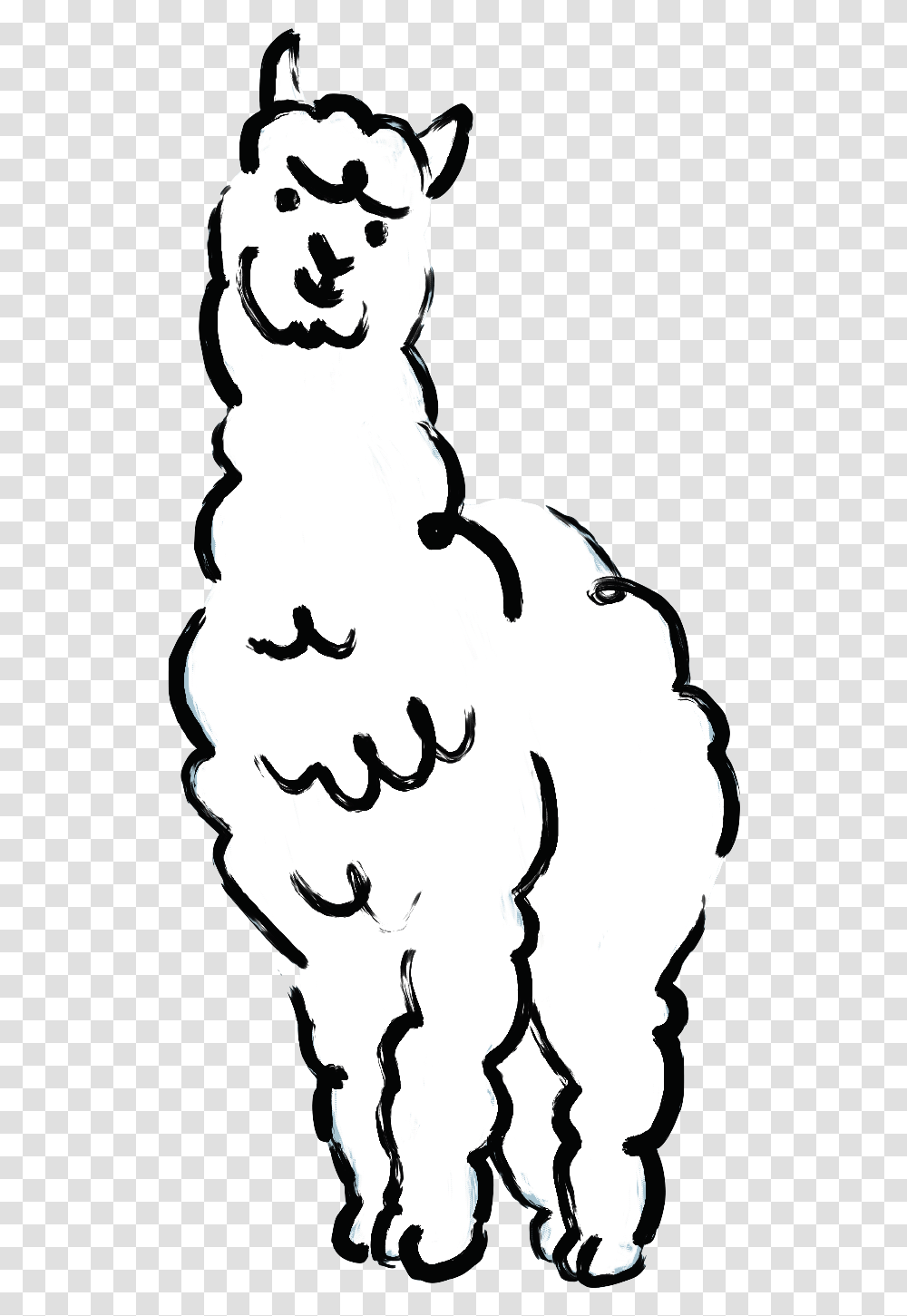 Alpaca - Paka Apparel Llama, Stencil, Art, Text, Pillow Transparent Png