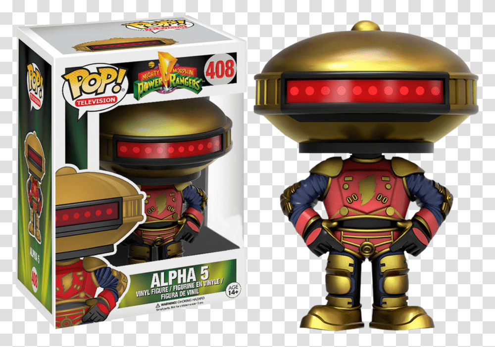 Alpha 5 Us Exclusive Pop Vinyl Figure Alpha 5 Funko Pop, Robot, Helmet, Apparel Transparent Png
