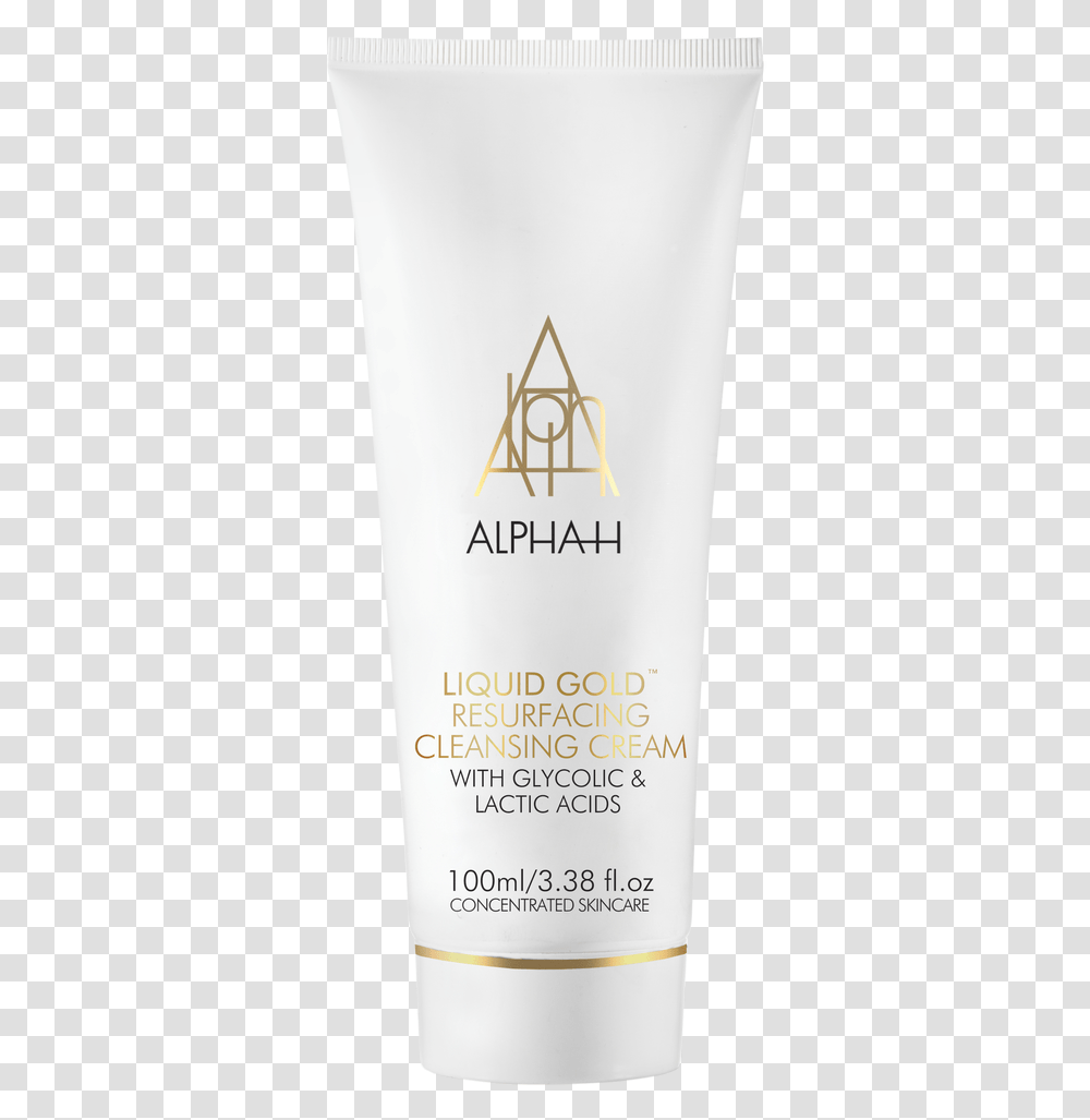 Alpha H Liquid Gold Resurfacing Cleansing Cream Sunscreen, Bottle, Cosmetics, Lotion, Aluminium Transparent Png