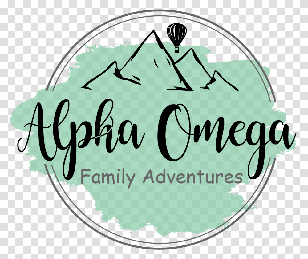 Alpha Omega Family Adventures Circle, Calligraphy, Handwriting, Label Transparent Png