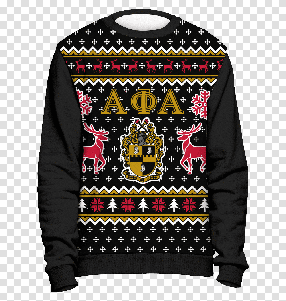 Alpha Phi Alpha Ugly Christmas Sweater Ugly Christmas Sweater, Apparel, Sleeve, Long Sleeve Transparent Png