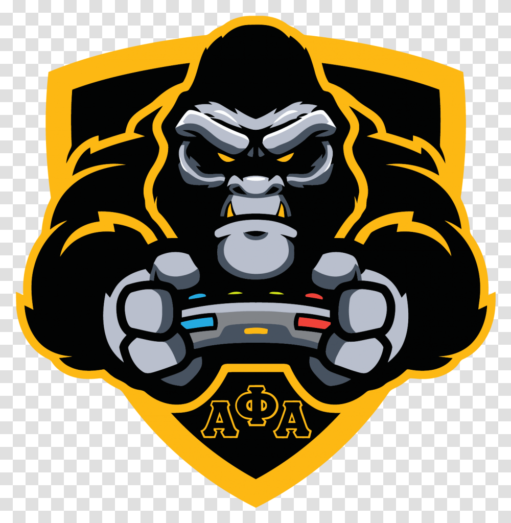 Alpha Phi Fraternity Svg Gorilla Basketball Team, Symbol, Label, Text, Graphics Transparent Png