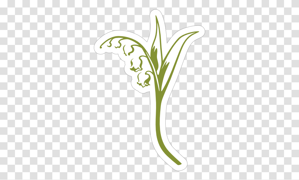 Alpha Phi Lily Of The Valley Sticker Illustration, Plant, Building, Vegetable, Food Transparent Png