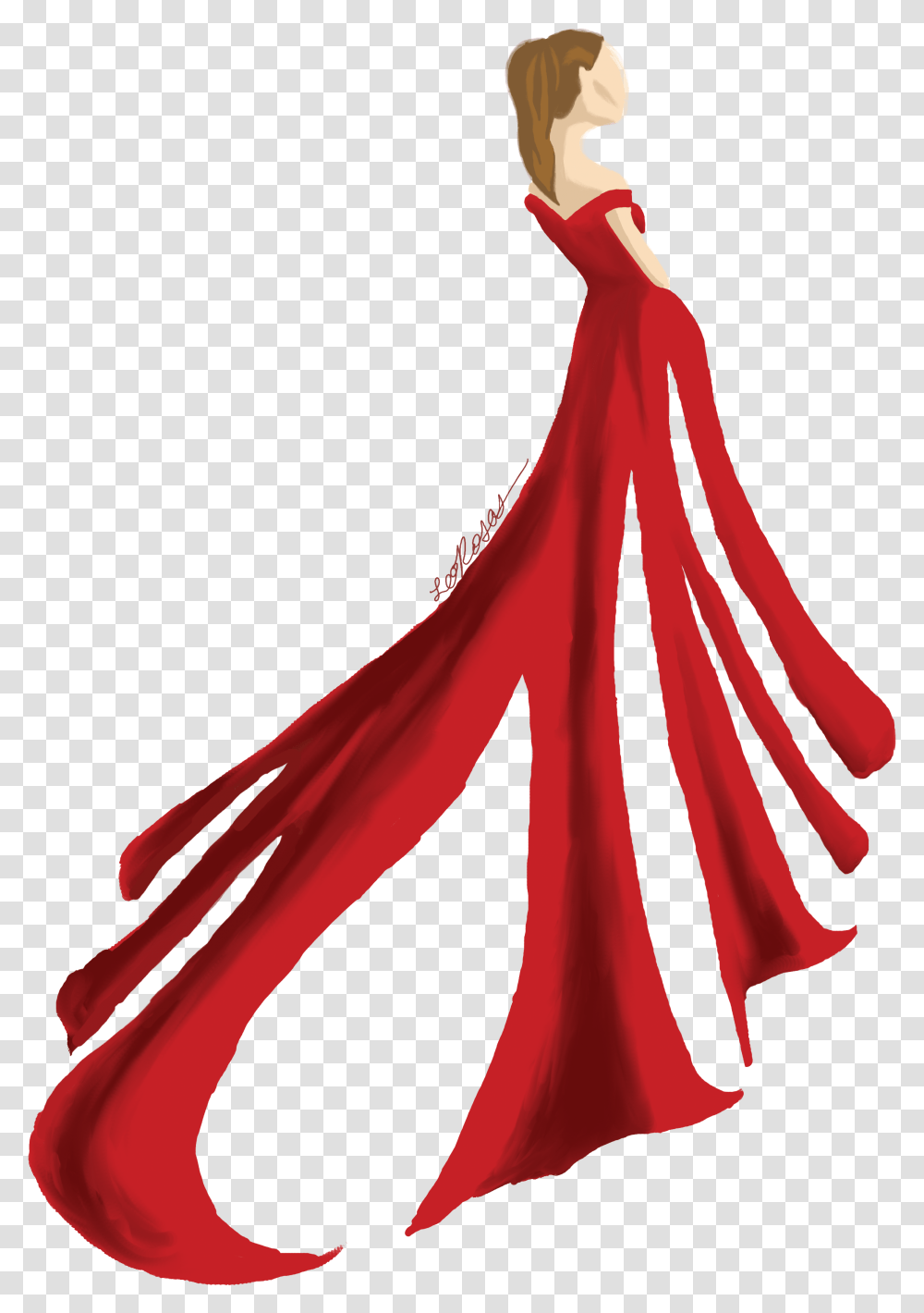Alpha Phis Red Dress Gala Clipart Gala Clipart, Clothing, Dance Pose, Leisure Activities, Person Transparent Png
