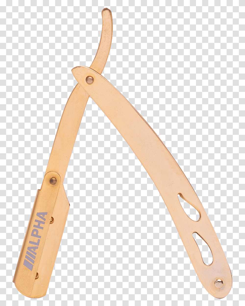 Alpha Straight Razor - Gold Hair Products Tool, Blade, Weapon, Weaponry, Sword Transparent Png