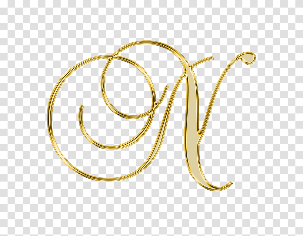 Alphabet 960, Gold, Bow Transparent Png