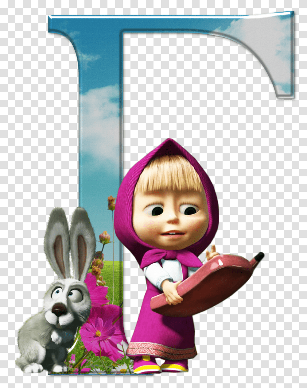 Alphabet Alice Masha And The Bear Doc Mcstuffins Masha And The Bear Letter L, Doll, Toy, Figurine, Person Transparent Png