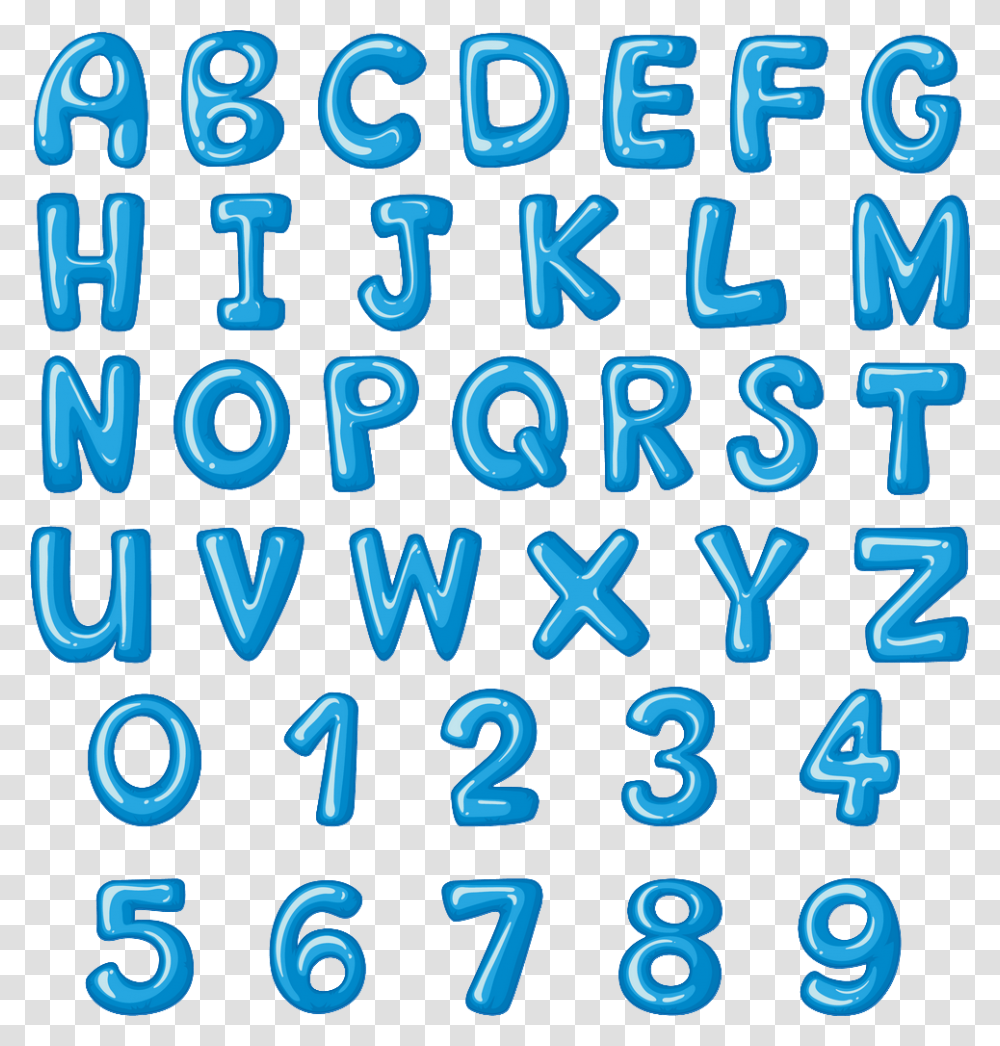Alphabet Blue Letters Background, Number, Word Transparent Png