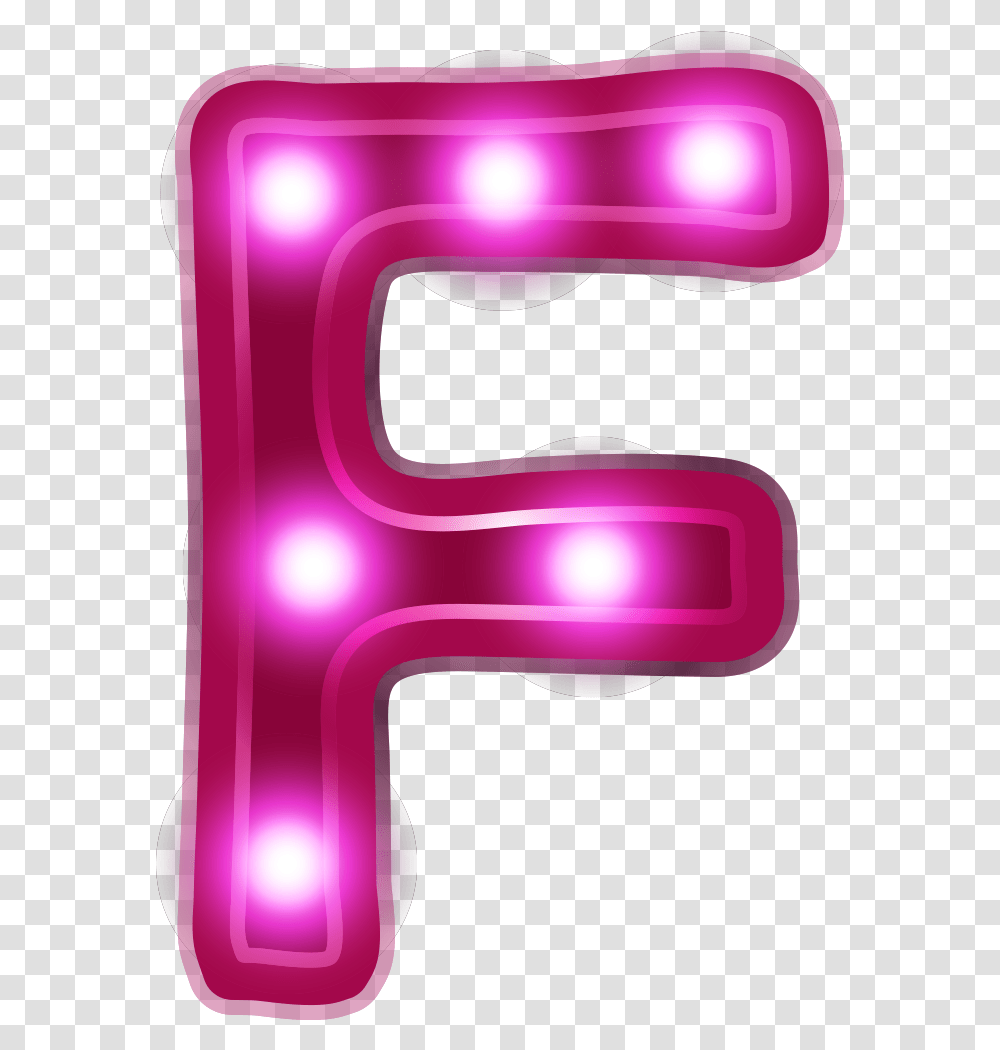 Alphabet Font Neon Letter File F Letter, Purple, Text, Light, Blow Dryer Transparent Png