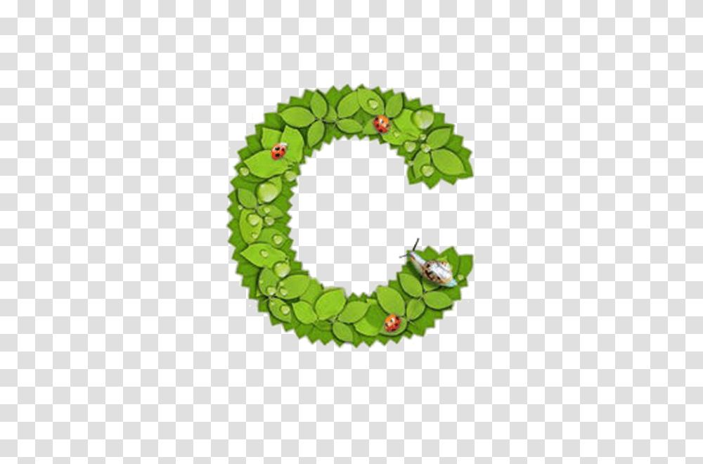 Alphabet, Green, Wreath Transparent Png