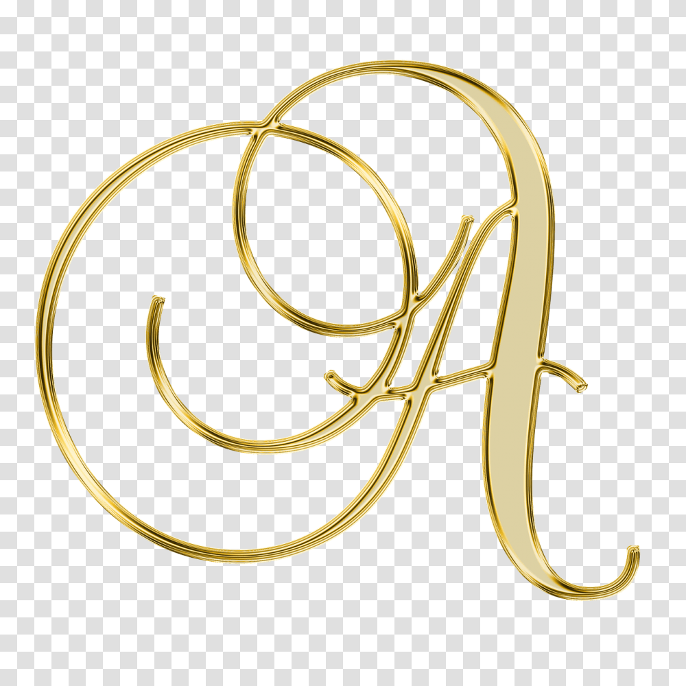 Alphabet Images Gold Letter A, Bow, Rope, Knot Transparent Png