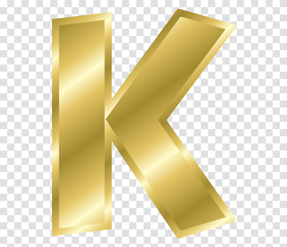 Alphabet Letter Graphic Letter K In Gold, Text, Gold Medal, Trophy Transparent Png