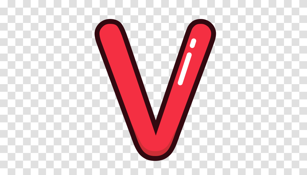 Alphabet Letter Letters Red V Icon, Word, Heart Transparent Png